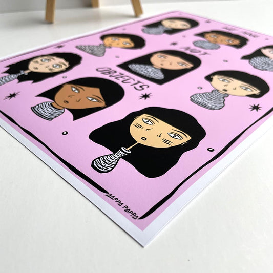 'We Are Not Objects' A4 Print