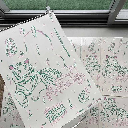 'Unlikely Friends' A3 Print